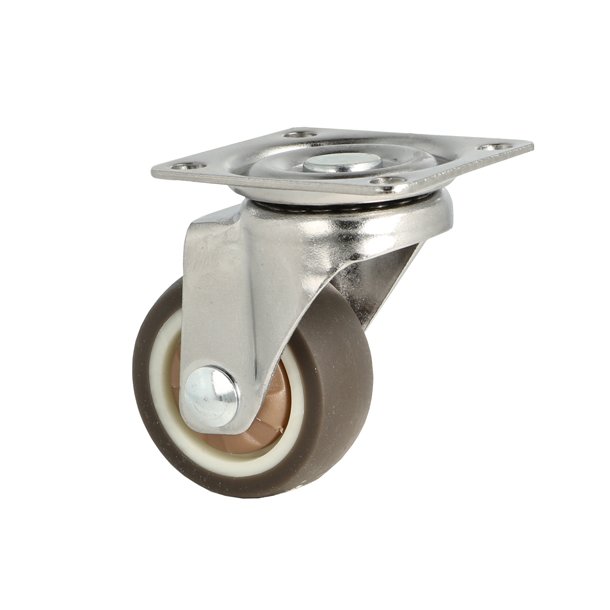 Inventarhjul "Nero" 38mm - 46x40mm Plade