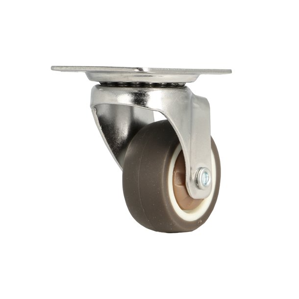 Inventarhjul "Nero" 38mm - 46x40mm Plade