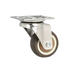 Inventarhjul "Nero" 38mm - 46x40mm Plade