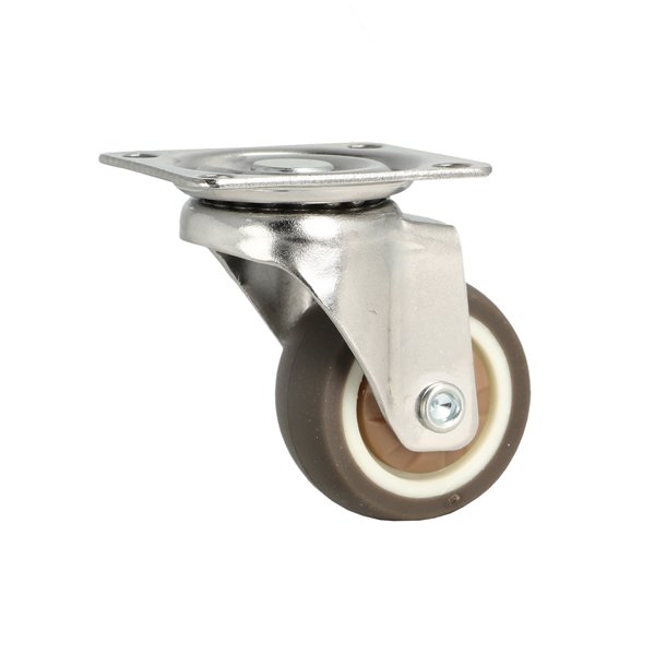 Inventarhjul "Nero" 38mm - 46x40mm Plade