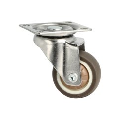 Inventarhjul "Nero" 38mm - 46x40mm Plade