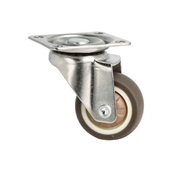 Inventarhjul "Nero" 38mm - 46x40mm Plade