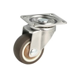 Inventarhjul "Nero" 38mm - 46x40mm Plade