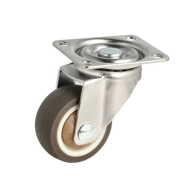 Inventarhjul "Nero" 38mm - 46x40mm Plade