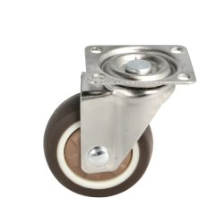 Inventarhjul "Nero" 50mm - 46x40mm Plade