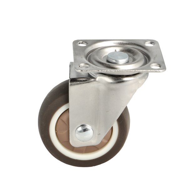 Inventarhjul "Nero" 50mm - 46x40mm Plade