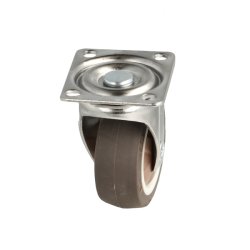 Inventarhjul "Nero" 50mm - 46x40mm Plade