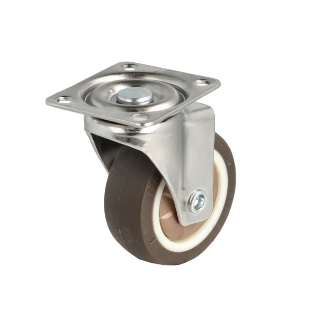 Inventarhjul "Nero" 50mm - 46x40mm Plade