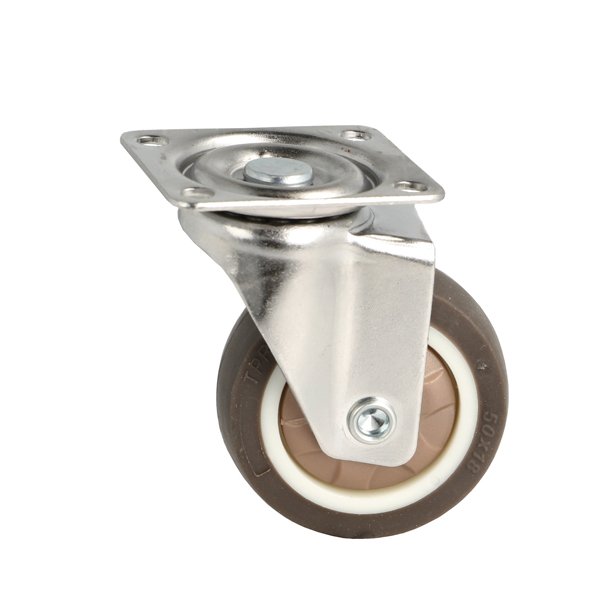 Inventarhjul "Nero" 50mm - 46x40mm Plade