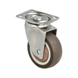 Inventarhjul "Nero" 50mm - 46x40mm Plade