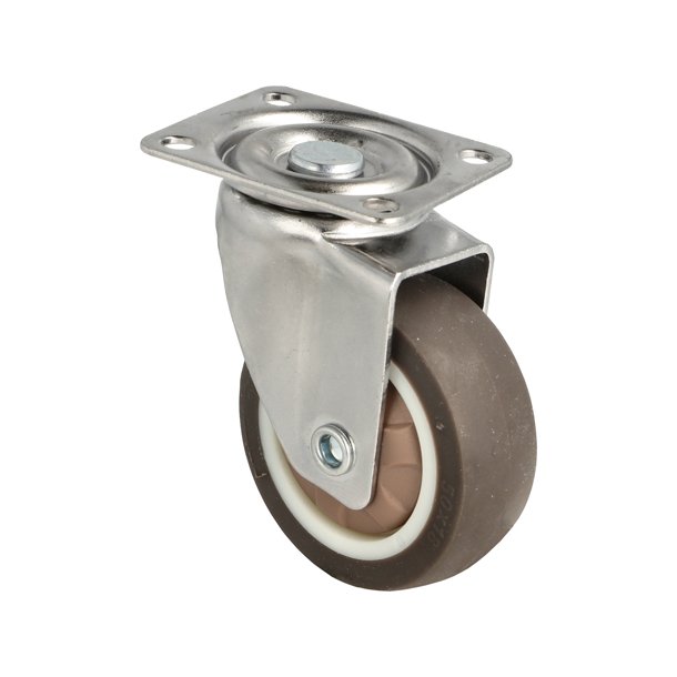 Inventarhjul "Nero" 50mm - 46x40mm Plade