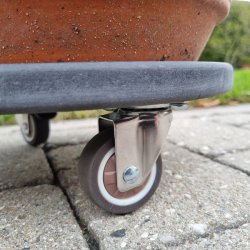 Inventarhjul "Nero" 25mm - 38x30mm Plade