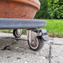 Inventarhjul "Nero" 50mm - 46x40mm Plade - med Bremse