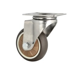 Inventarhjul "Nero" 75mm - 73x60mm Plade