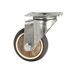 Inventarhjul "Nero" 75mm - 73x60mm Plade