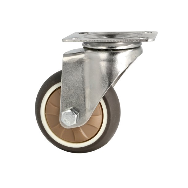 Inventarhjul "Nero" 75mm - 73x60mm Plade