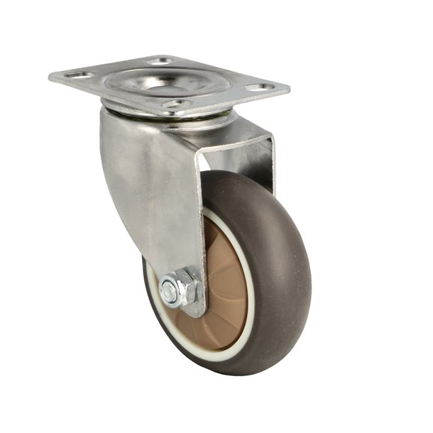 Inventarhjul "Nero" 75mm - 73x60mm Plade