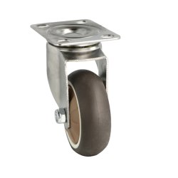 Inventarhjul "Nero" 75mm - 73x60mm Plade