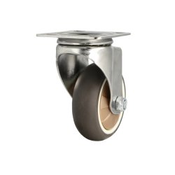 Inventarhjul "Nero" 75mm - 73x60mm Plade