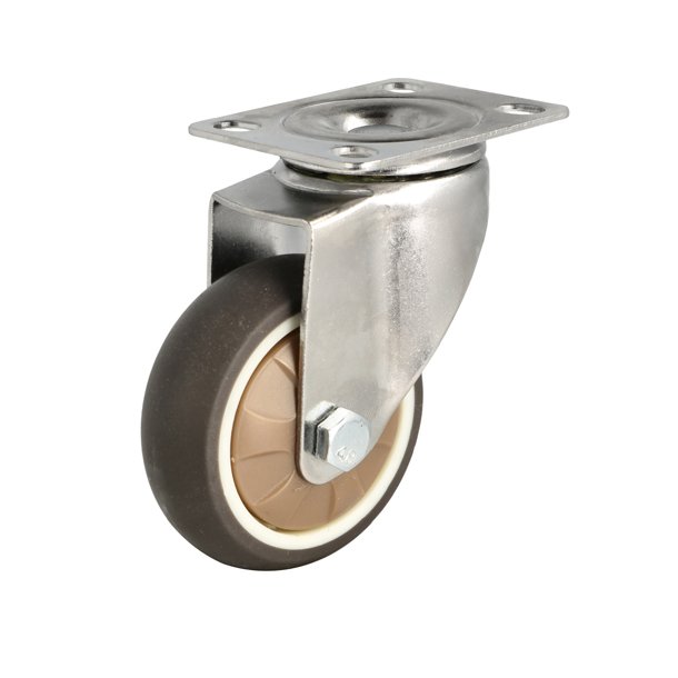 Inventarhjul "Nero" 75mm - 73x60mm Plade