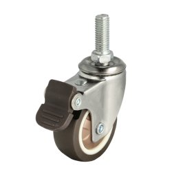 Inventarhjul "Nero" 50mm - M10x25mm - med Bremse