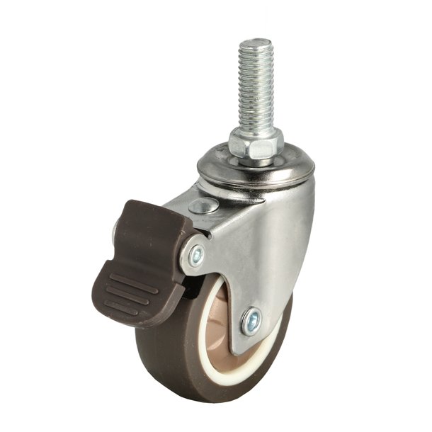 Inventarhjul "Nero" 50mm - M10x25mm - med Bremse