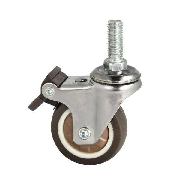 Inventarhjul "Nero" 50mm - M10x25mm - med Bremse