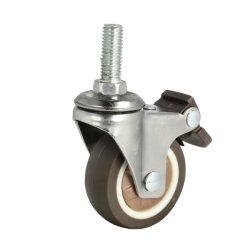 Inventarhjul "Nero" 50mm - M10x25mm - med Bremse