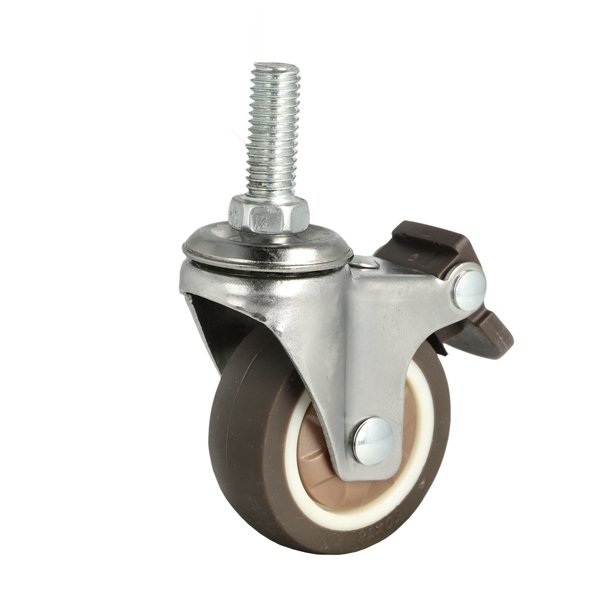 Inventarhjul "Nero" 50mm - M10x25mm - med Bremse