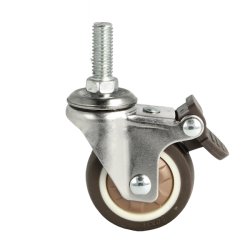 Inventarhjul "Nero" 50mm - M10x25mm - med Bremse