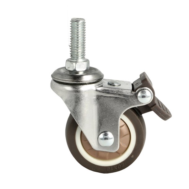 Inventarhjul "Nero" 50mm - M10x25mm - med Bremse