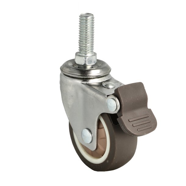 Inventarhjul "Nero" 50mm - M10x25mm - med Bremse