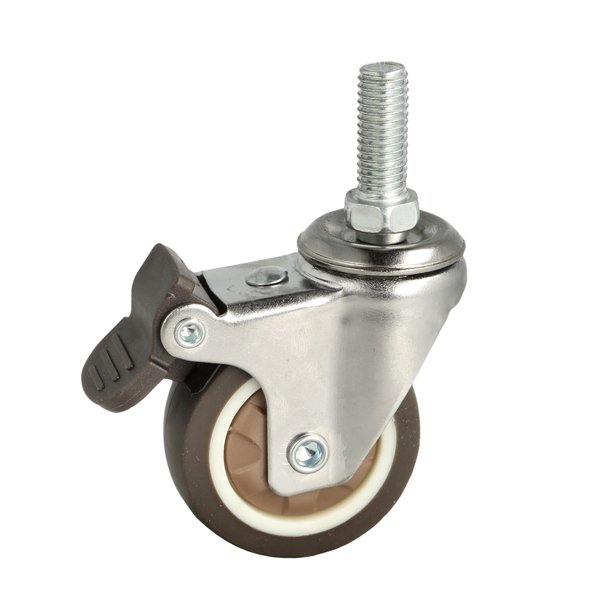 Inventarhjul "Nero" 50mm - M10x25mm - med Bremse