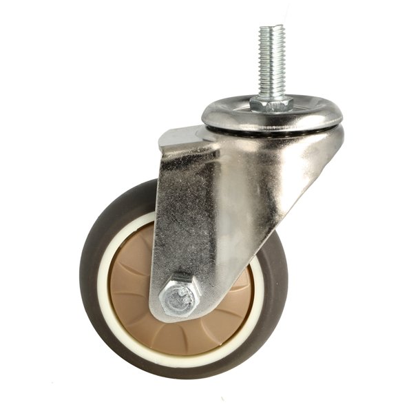 Inventarhjul "Nero" 75mm - M10x25mm - uden Bremse