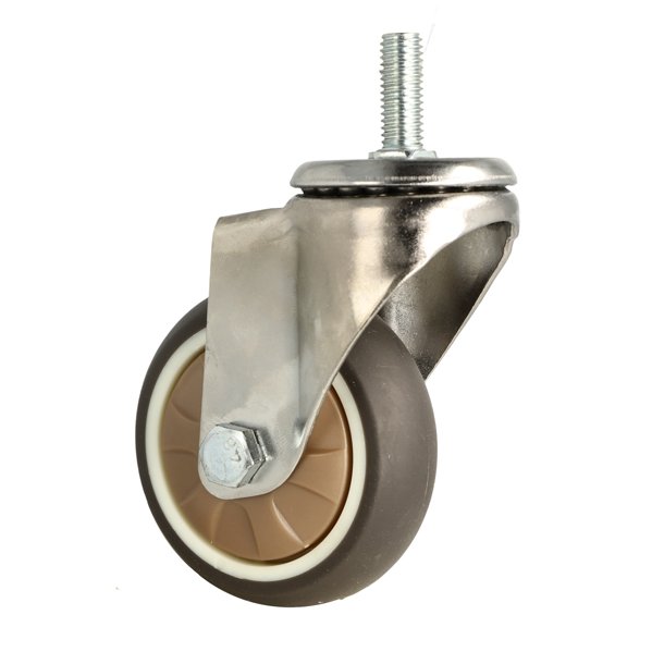 Inventarhjul "Nero" 75mm - M10x25mm - uden Bremse