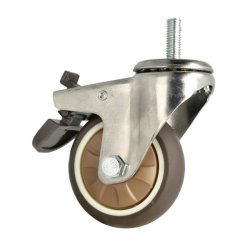 Inventarhjul "Nero" 75mm - M10x25mm - med Bremse