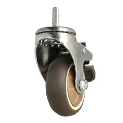 Inventarhjul "Nero" 75mm - M10x25mm - med Bremse