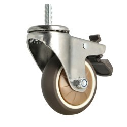 Inventarhjul "Nero" 75mm - M10x25mm - med Bremse