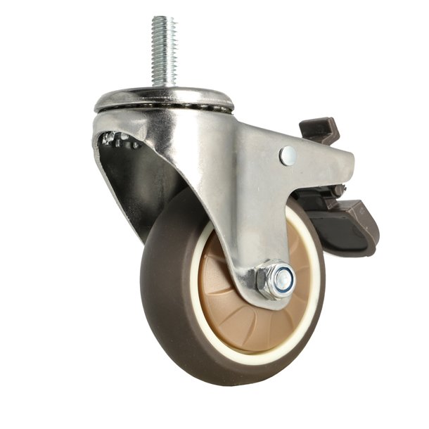 Inventarhjul "Nero" 75mm - M10x25mm - med Bremse