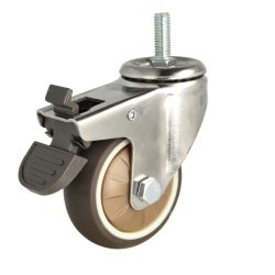 Inventarhjul "Nero" 75mm - M10x25mm - med Bremse