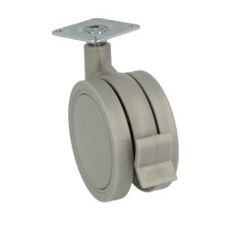 Mbelhjul "Garda" 76mm - Gr - med Bremse