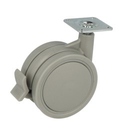 Mbelhjul "Garda" 76mm - Gr - med Bremse