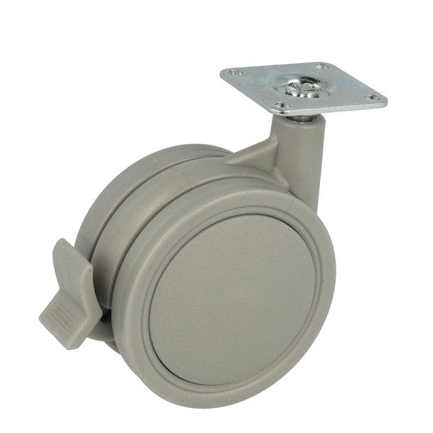 Mbelhjul "Garda" 76mm - Gr - med Bremse