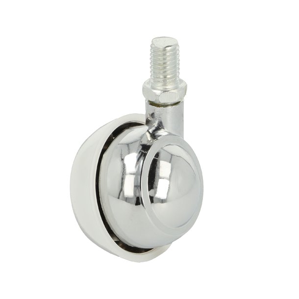 Kugle Mbelhjul "Zeno" 50mm - M10x15mm - Forkromet