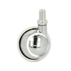 Kugle Mbelhjul "Zeno" 50mm - M10x15mm - Forkromet