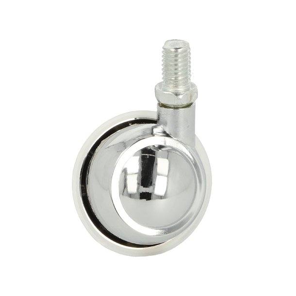 Kugle Mbelhjul "Zeno" 50mm - M10x15mm - Forkromet