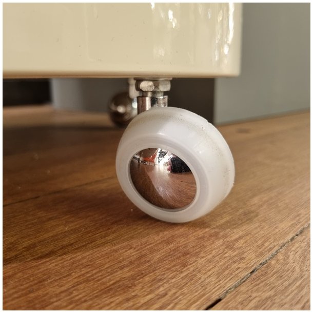 Kugle Mbelhjul "Zeno" 50mm - M10x15mm - Forkromet