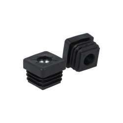 Dupsko 25x25mm med Gevind - Sort - til Rrben