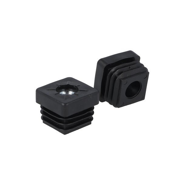 Dupsko 25x25mm med Gevind - Sort - til Rrben