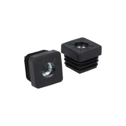 Dupsko 25x25mm med Gevind - Sort - til Rrben